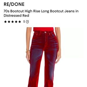 ISO: Re/Done Women’s High-Rise Distressed Red Jeans (Please help me find these)